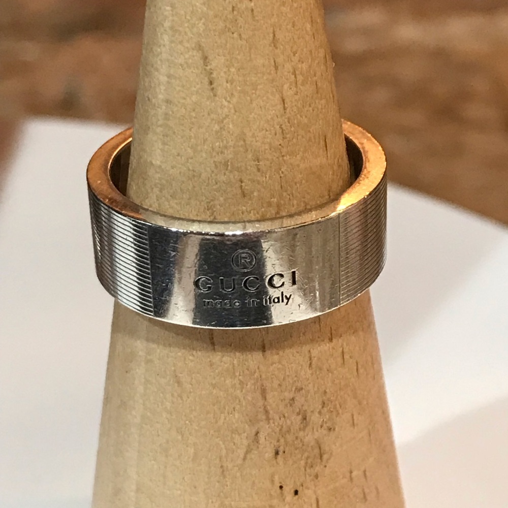 GUCCI Silver Ag925 Ring- Size US 8.75❤️ - Picture 9 of 17